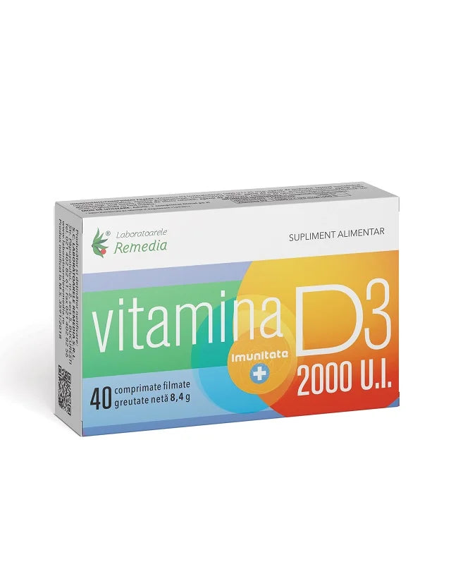 Vitamina D3 2000 UI, 40 cpr filmate-REME.00472