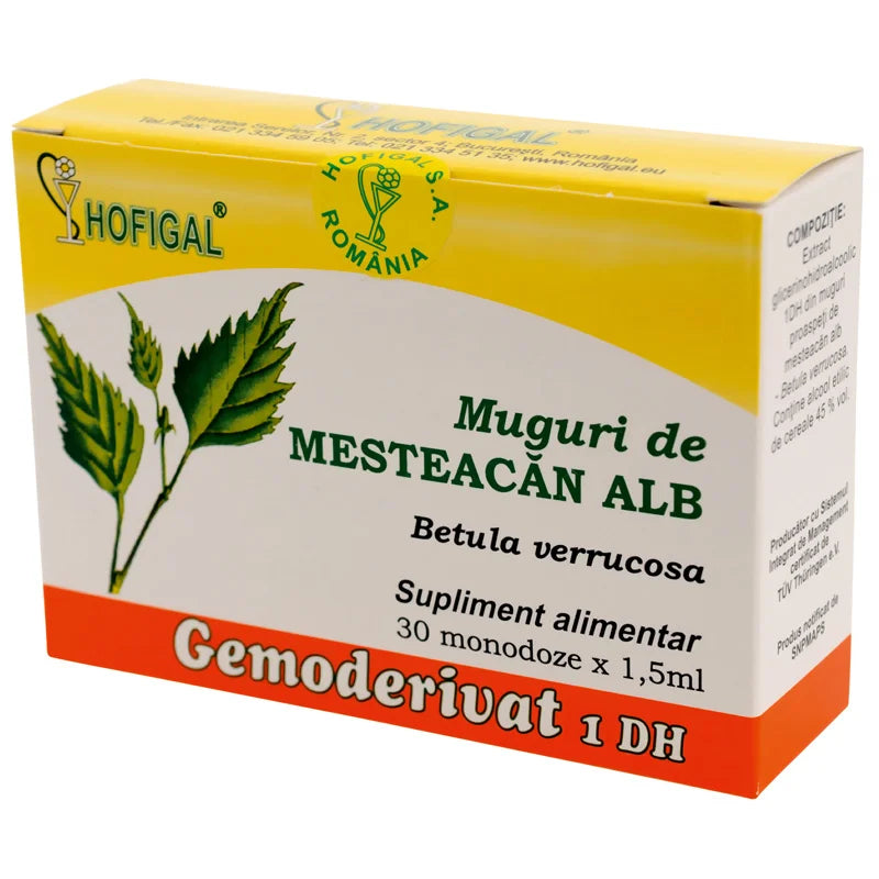 Gemoderivat Muguri Mesteacan Alb, 1,5 ml x 30 monodoze-HOFI.00067