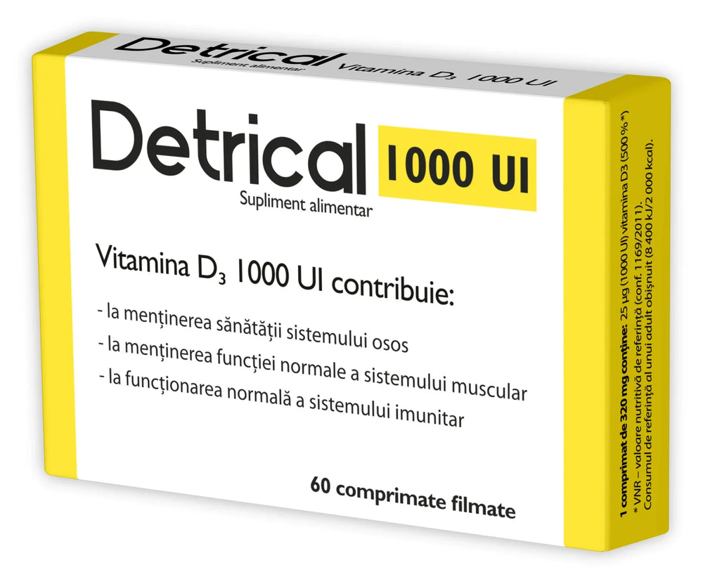 Detrical D3 1000 UI, 60 comprimate-ZDRO.00466