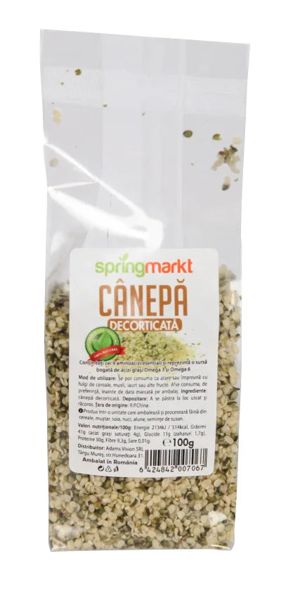 Seminte de canepa decorticate, 100 gr-ADAM.00602