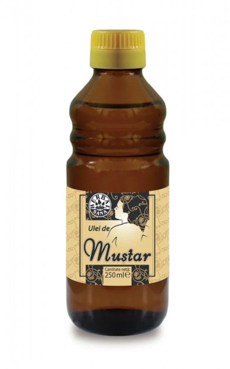 Ulei de Mustar Presat la Rece, 250 ml (Uz Intern)-HERB.01500