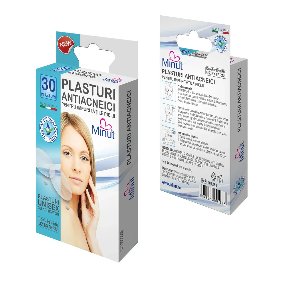 Plasturi antiacneici, 30 bucati/cutie (minut)-VISI.00114