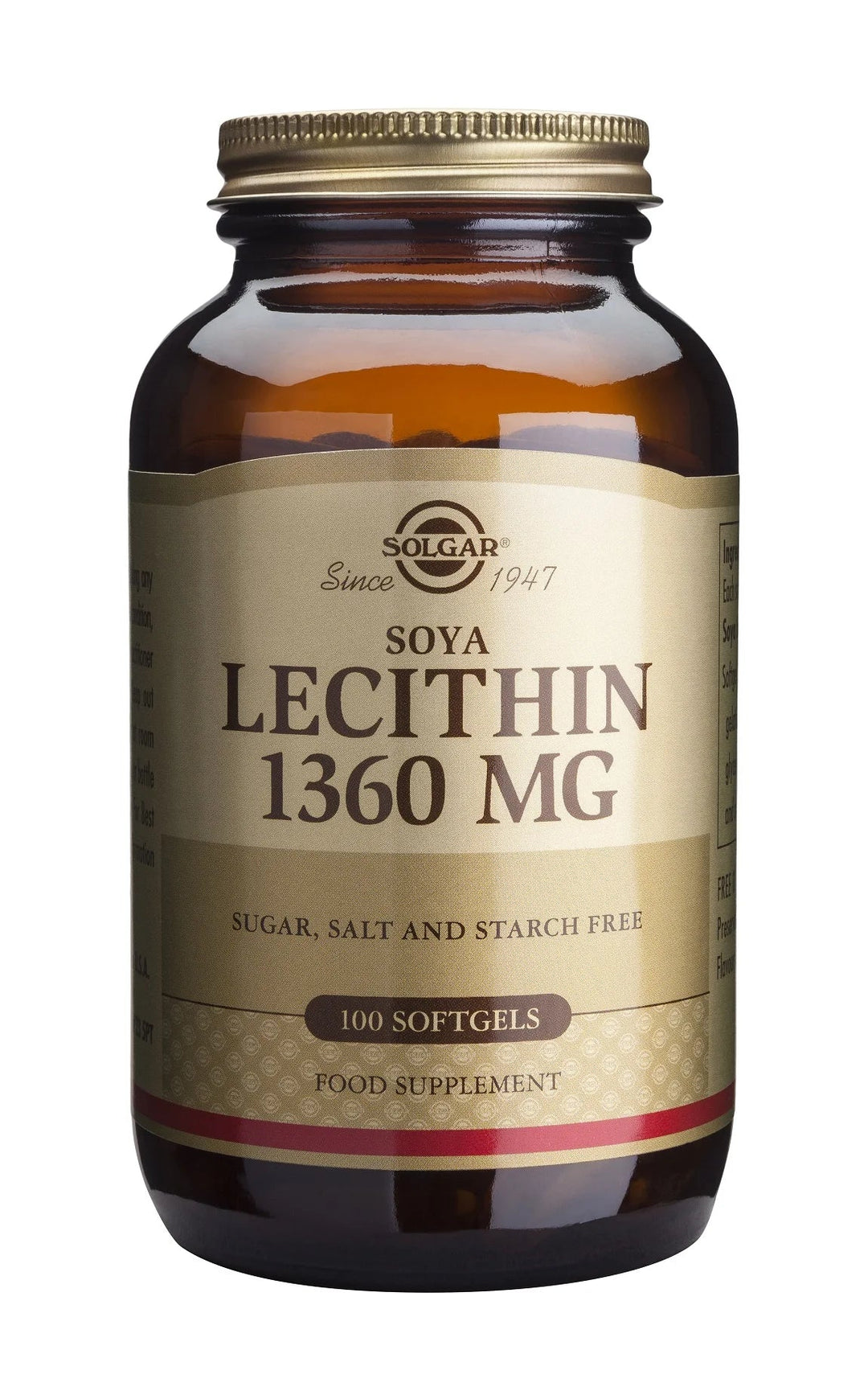 Lecitina 1360 mg, 100 capsule moi-SOLG.00007
