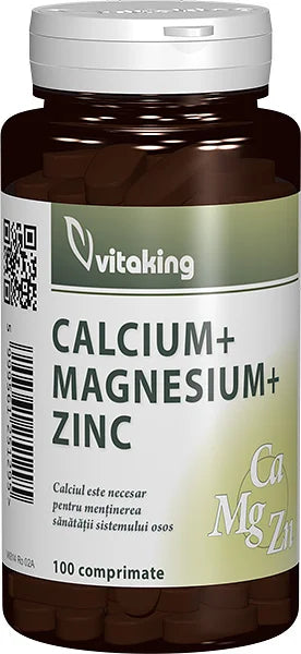 Calciu + Magneziu + Zinc, 100 comprimate-VITA.00013