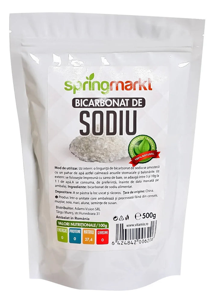 Bicarbonat de sodiu alimentar, 500 gr-ADAM.00454