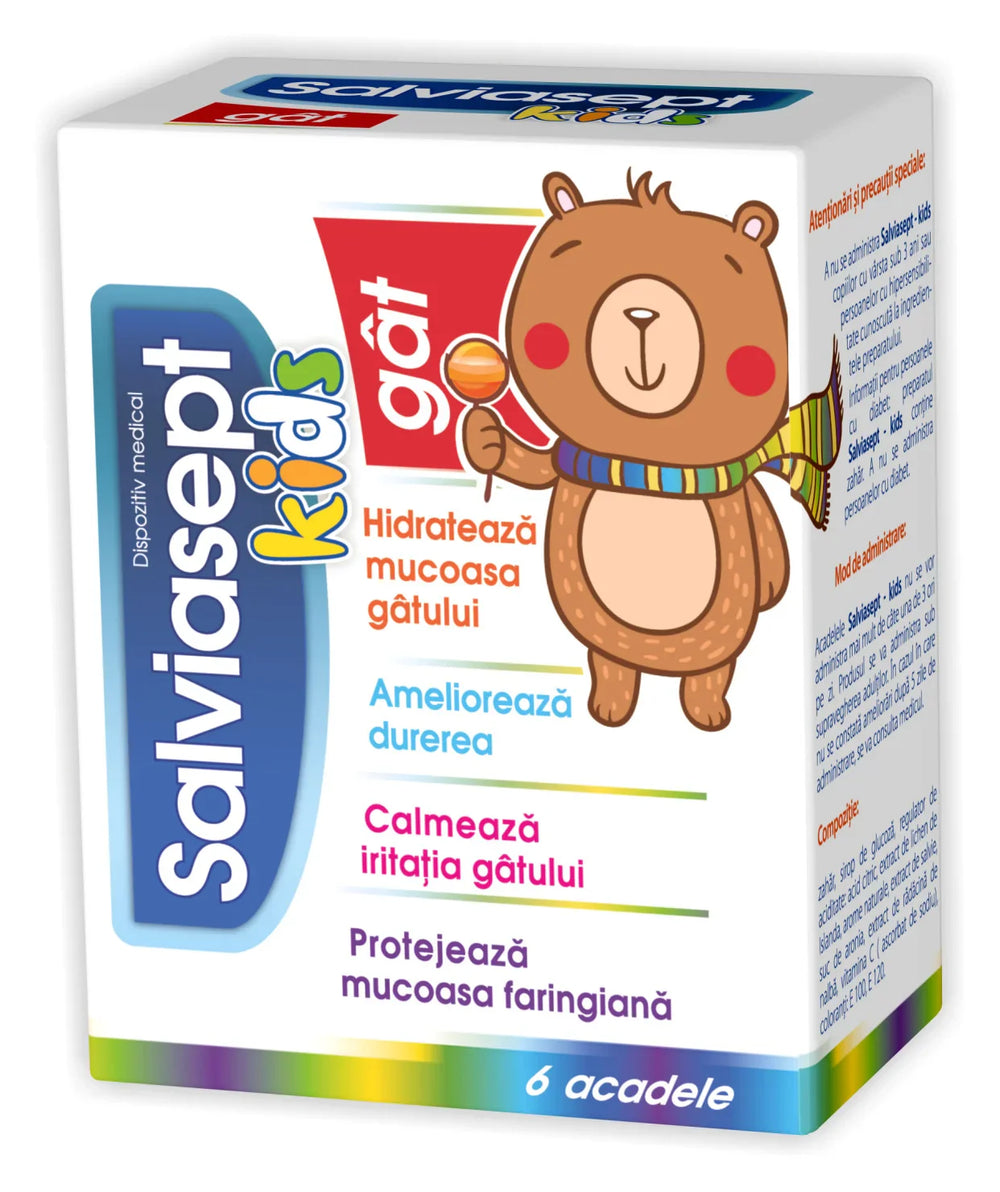 Salviasept Kids Gat, 6 acadele-ZDRO.00425