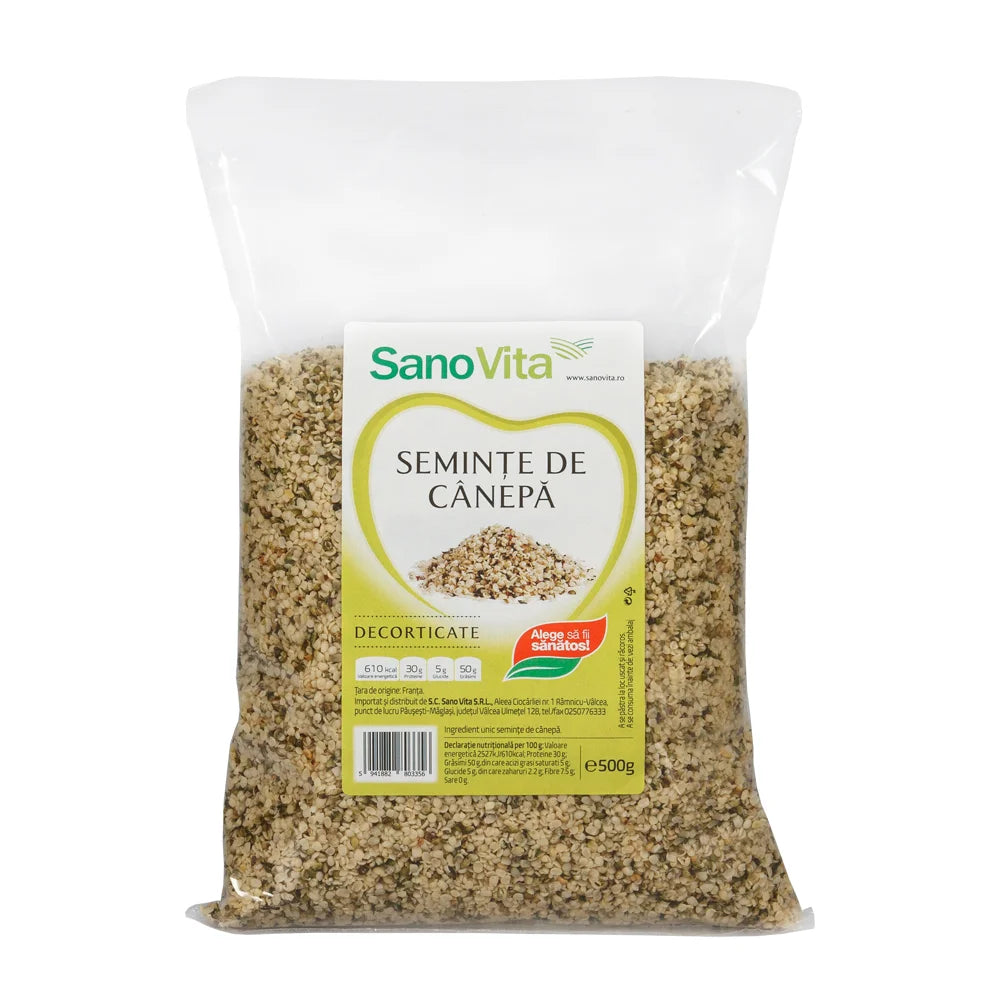 Seminte de canepa decorticate, 500 gr-SANO.00162