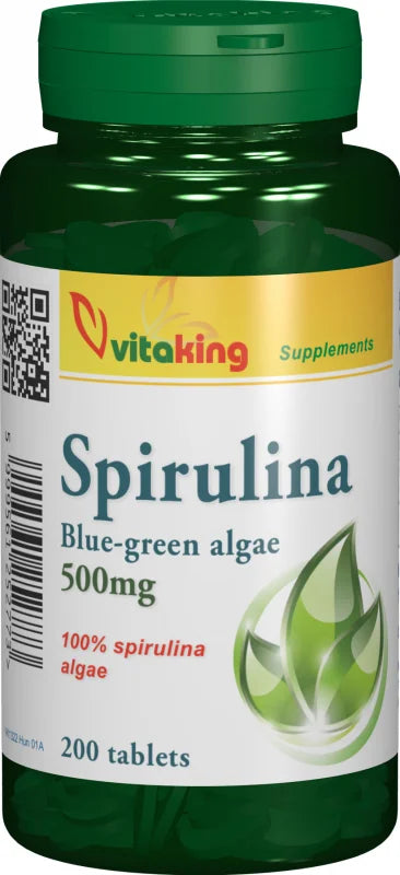 Spirulina, 500 mg, 200 comprimate-VITA.00195