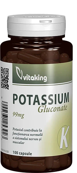 Potasiu (gluconat) 99 mg, 100 capsule-VITA.00044