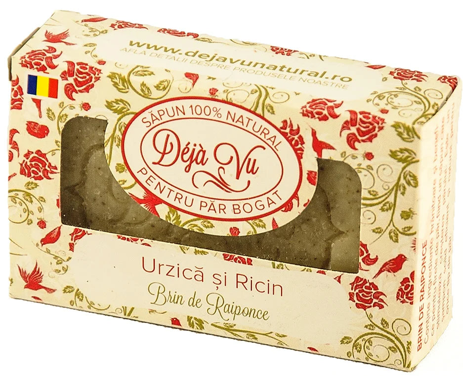 Sapun natural urzica & ricin 90gr-DEJA.00001