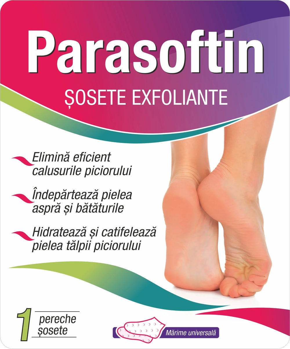 Parasoftin, sosete exfoliante, 1 pereche-ZDRO.00453