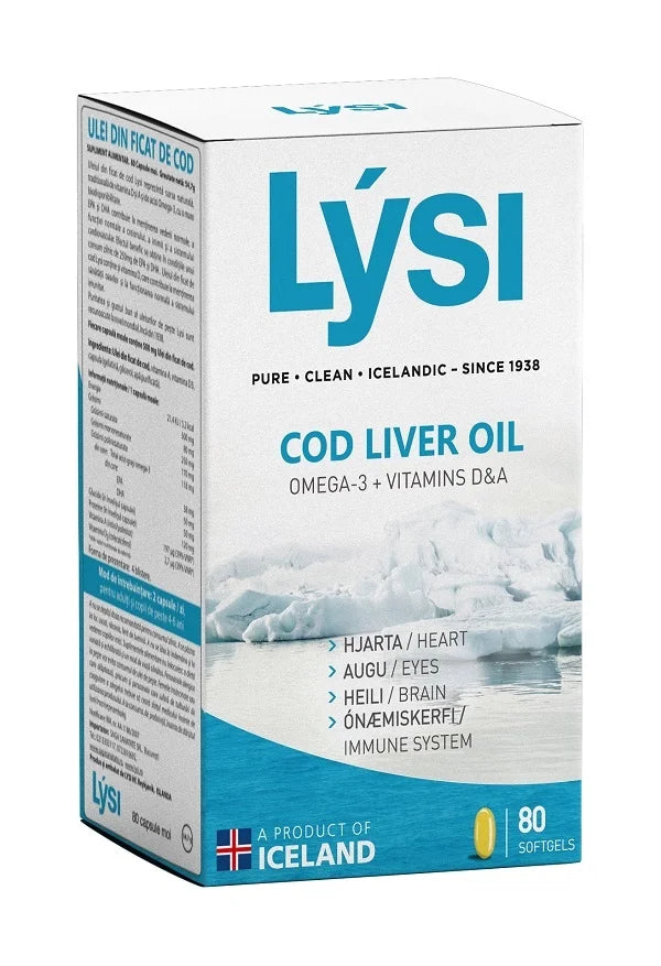 Ulei din Ficat de Cod, 80 capsule-LYSI.00009