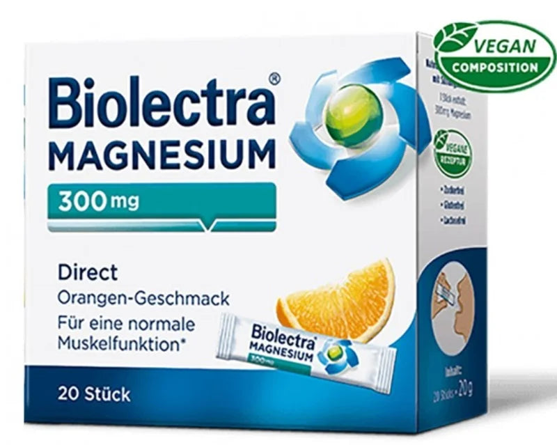 Biolectra Magnesium 300 mg Direct (aroma portocala), 20 dz-VDRA.00014
