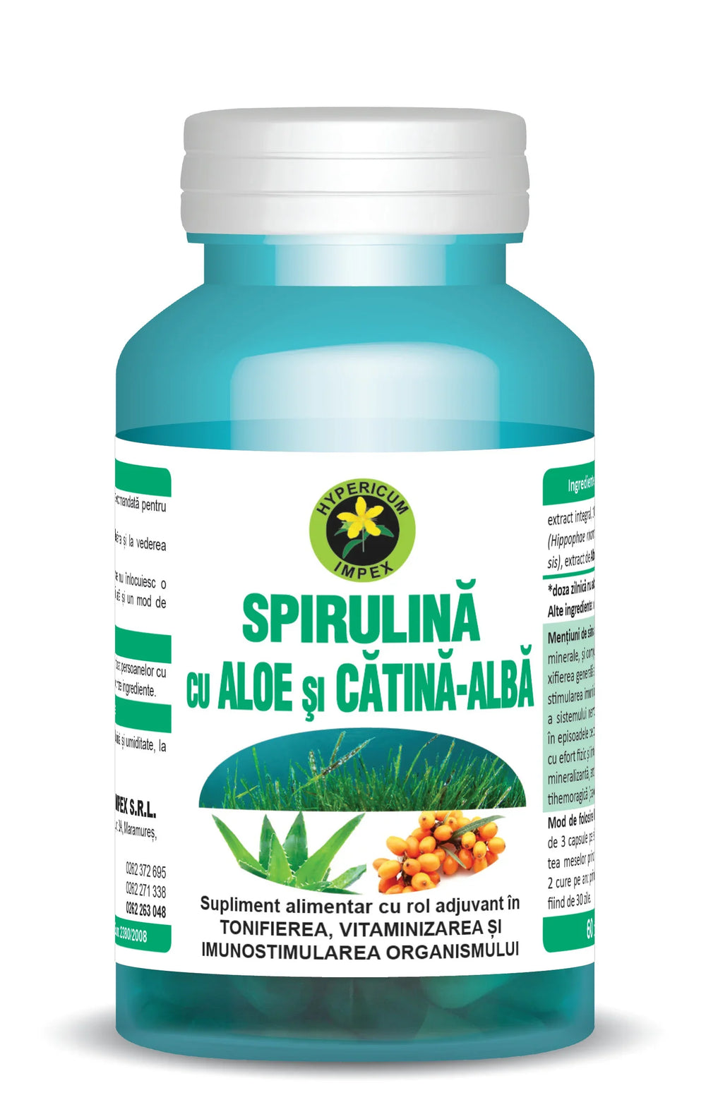 Spirulina + Aloe + Catina, 60 capsule-HYPE.00142