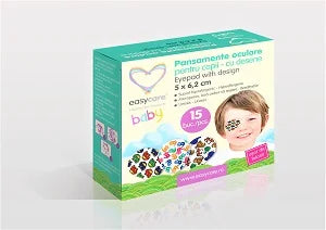 Ocluzoare pt. copii cu desene 5 x 6.2 cm, 15 buc/cutie-EASY.00080