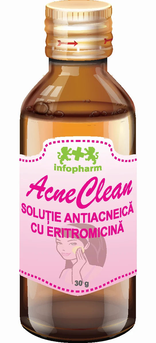Acneclean – Solutie Antiacnee cu Eritromicina, 30 g-INFO.00011