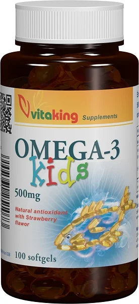 Omega 3 pentru copii, 500 mg, 100 capsule-VITA.00043