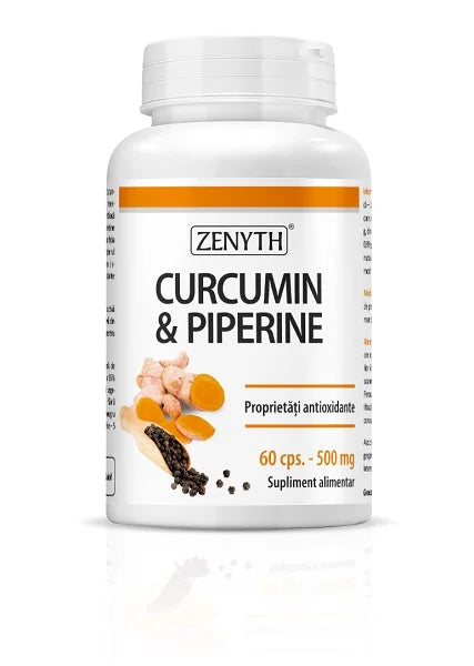 Curcumin & Piperine 500 mg, 60 cps-ZENY.00093