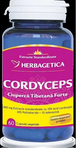 Cordyceps Ciuperca Tibetana Forte, 60 cps-HERB.00946