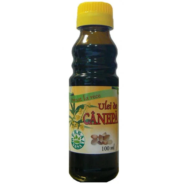 Ulei de Canepa Presat la Rece, 100 ml (Uz Intern)-HERB.00622