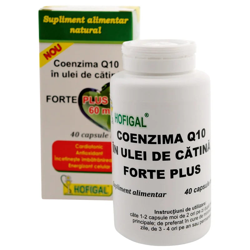 Coenzima Q10 in Ulei de Catina Forte+ 60 mg, 40 capsule moi-HOFI.00312