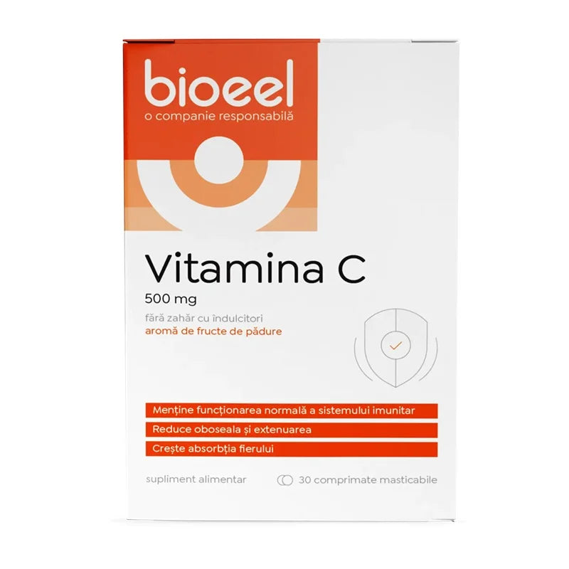 Vitamina C 500 mg fara zahar, 30 comprimate-BIOE.00126