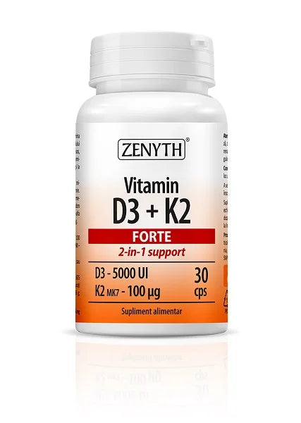 Vitamina D3 + K2 Forte, 30 cps-ZENY.00126