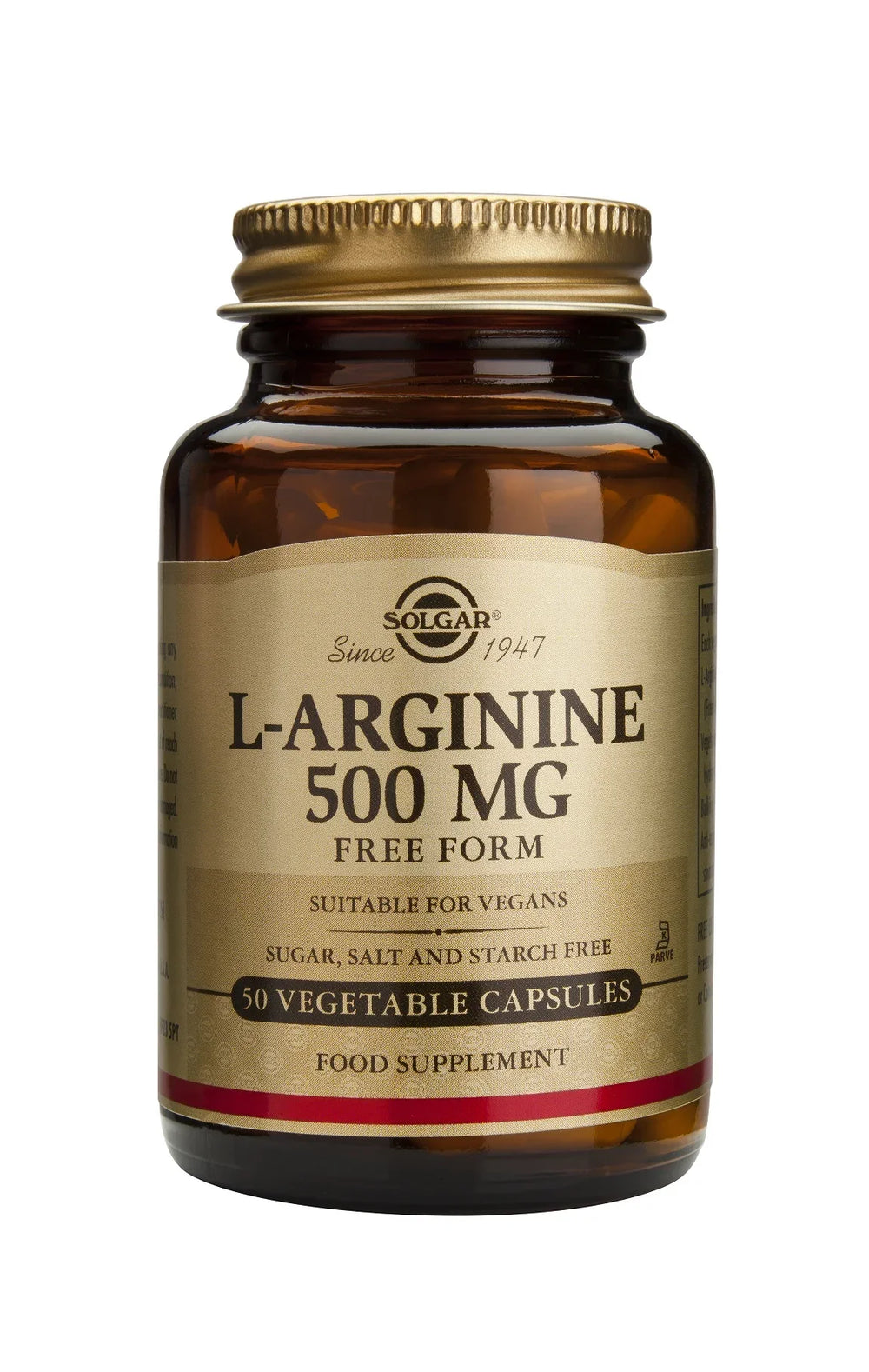 L-Arginine 500 mg, 50 capsule-SOLG.00030