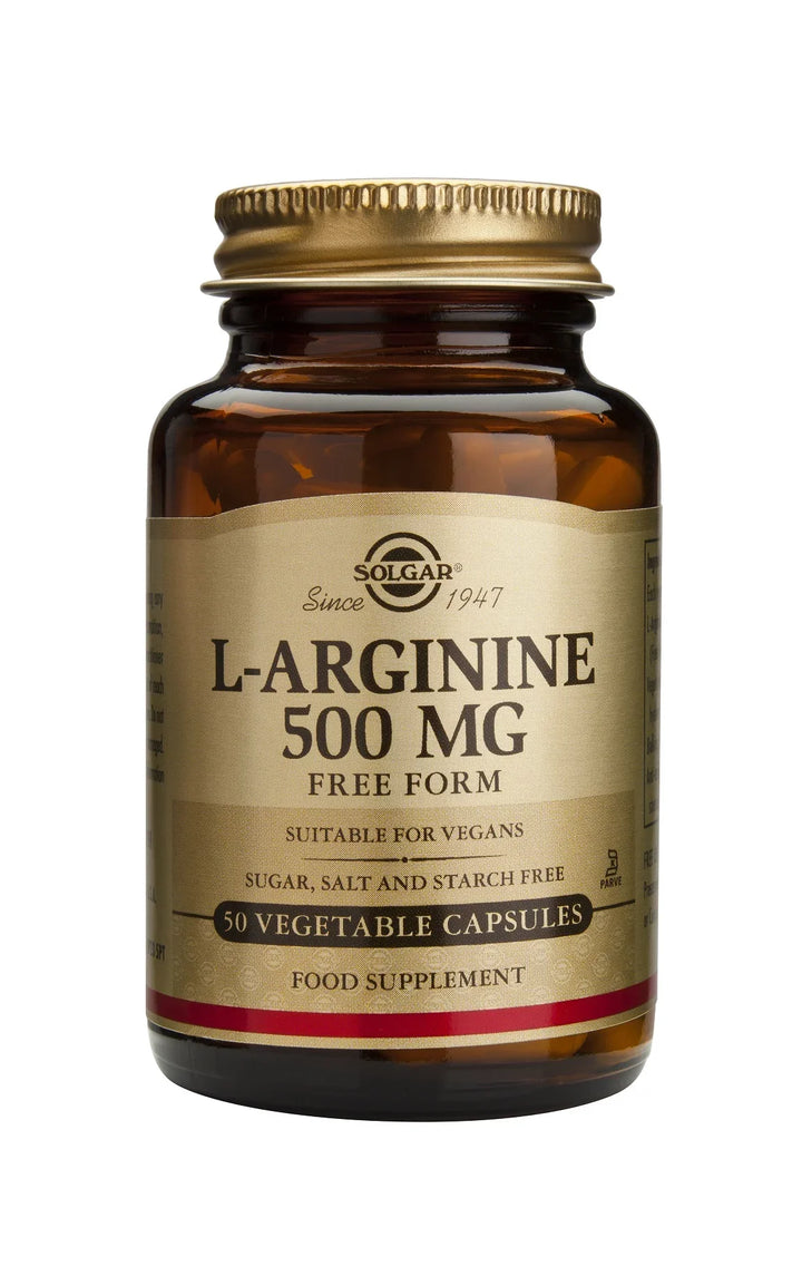 L-Arginine 500 mg, 50 capsule-SOLG.00030