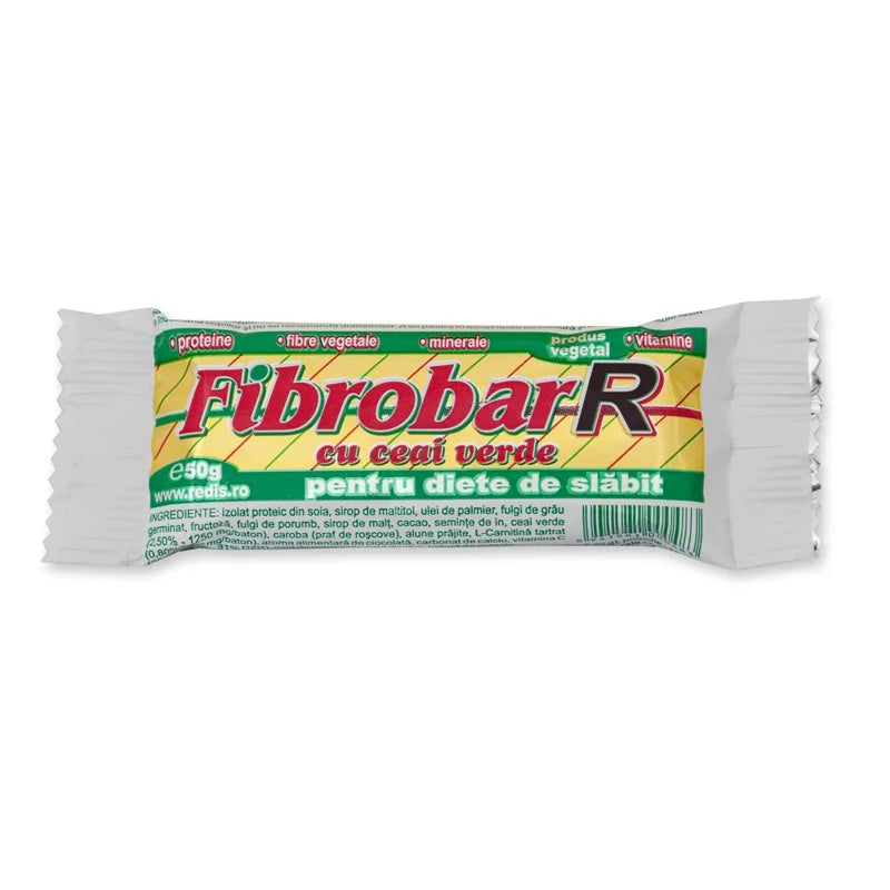 Fibrobar baton pentru slabit cu ceai verde, 50 gr-REDI.00030