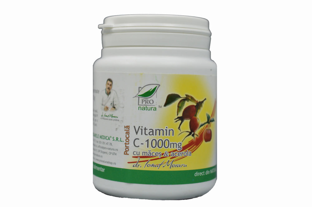 Vitamina C 1000 mg Maces & Acerola-Portocala, 100 comprimate-MEDI.00098