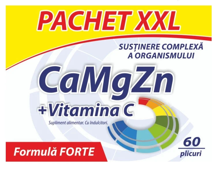 Calciu + Magneziu + Zinc + Vitamina C Forte, 60 dz (pachet)-ZDRO.00455