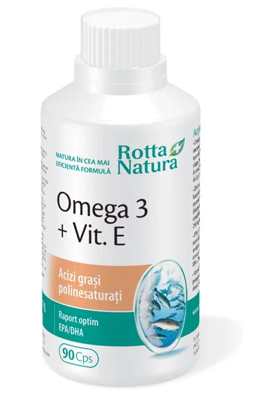 Omega 3 1000 mg + Vitamina E, 90 cps-ROTT.00056