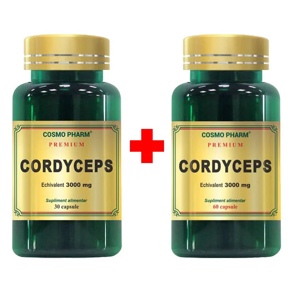 Cordyceps 300 mg 60 cps + 30 cps pachet-COSM.00016