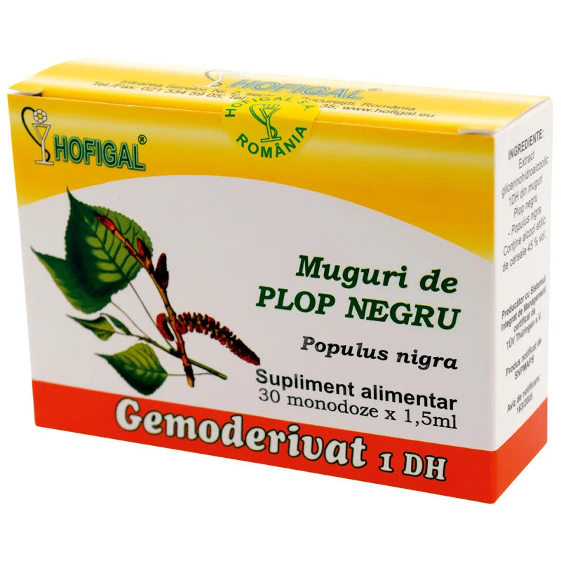 Gemoderivat Muguri Plop Negru, 1,5 ml x 30 monodoze-HOFI.00074