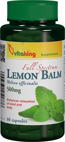 Lemon Balm (roinita) 500 mg, 60 capsule-VITA.00049