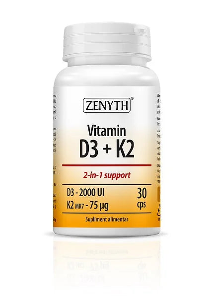 Vitamina D3 + K2, 30 cps-ZENY.00124