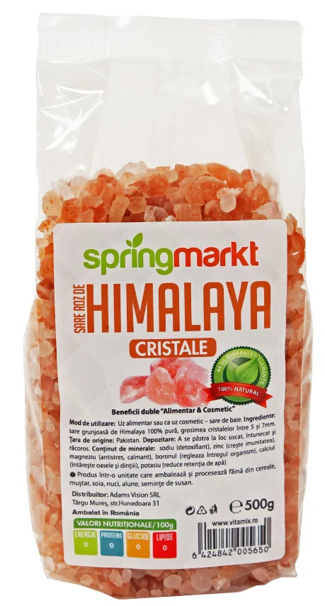 Sare roz de Himalaya, cristale, 500 gr-ADAM.00348