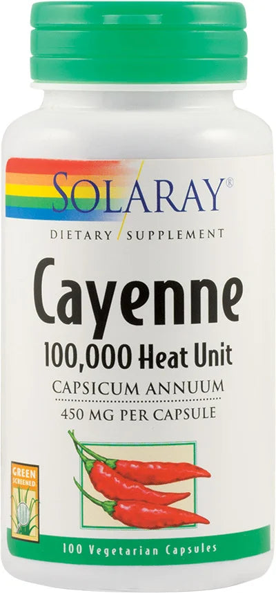 Cayenne (ardei iute) 450 mg, 100 capsule vegetale-SECO.00337