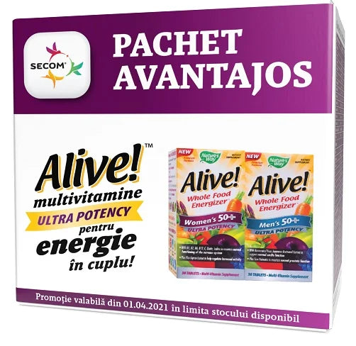 Alive! Men’s 50+ Ultra, 30 comprimate-SECO.00465