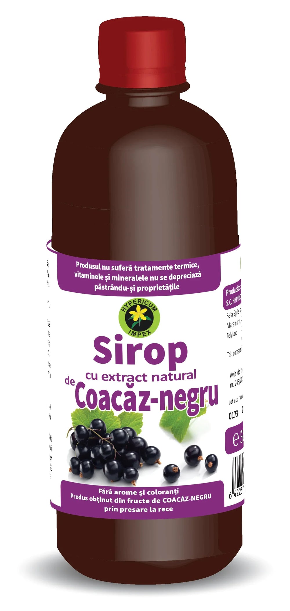 Sirop de Coacaz Negru, 500 ml-HYPE.00132