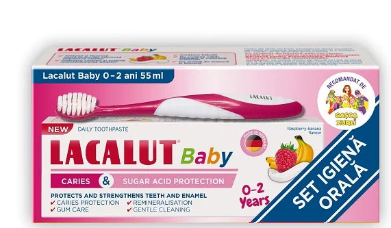 Lacalut Baby 0-2 ani, Pasta de Dinti (55 ml) + Periuta-ZDRO.00649