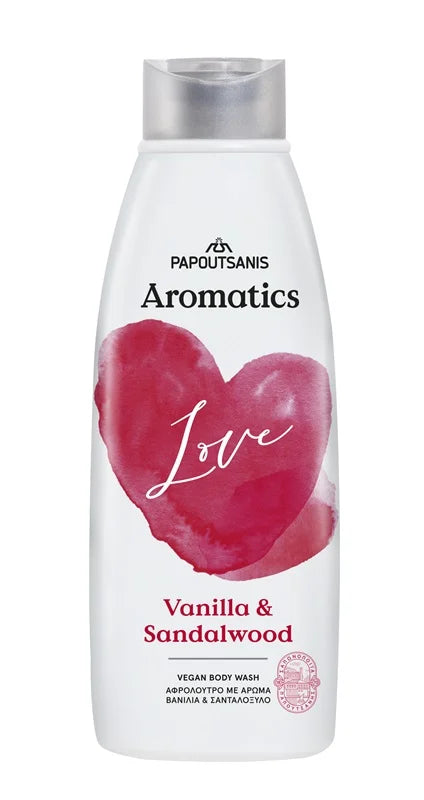 Gel dus 100% Vegan Love + Vanilla & Sandalwood, 600 ml-PAPO.00008