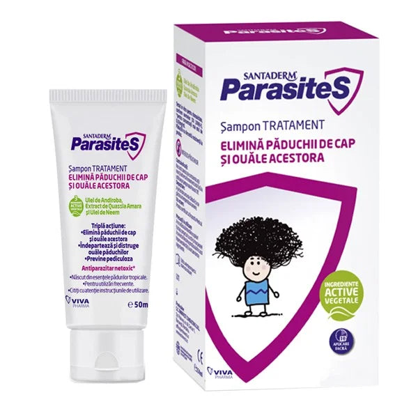 sampon tratament paduchi, 50 ml, Santaderm-VITA.00220
