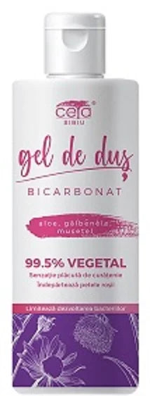 Gel de dus 99.5% vegetal cu bicarbonat, 200 ml-CETA.00110