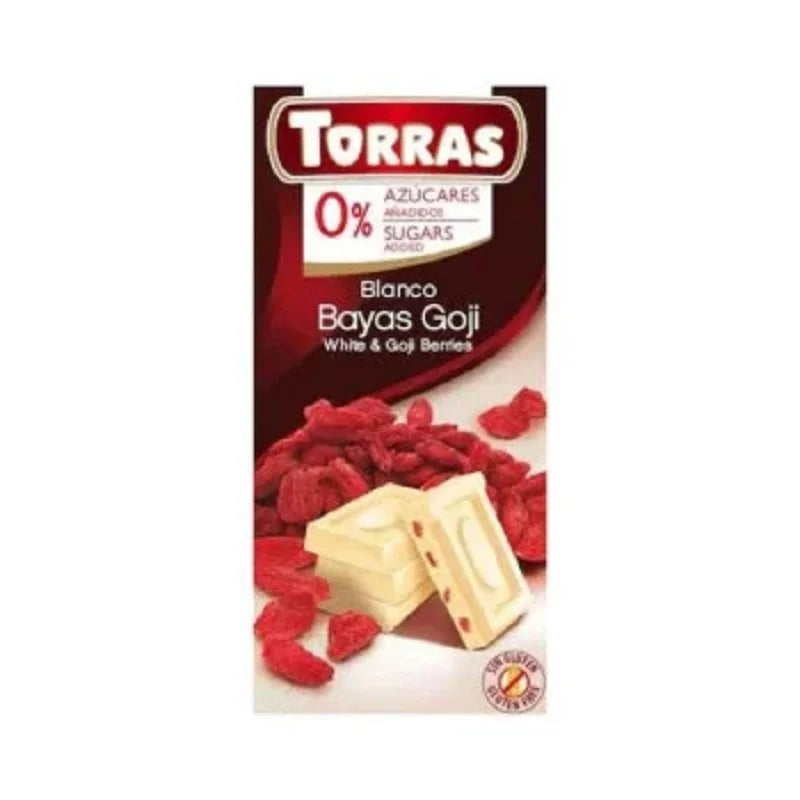 Ciocolata alba cu fructe goji, 75 grame-CELM.00059