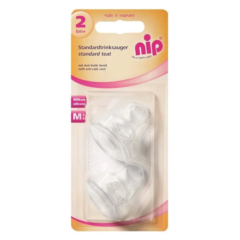 Tetina ortodontica din silicon pentru lapte, nr. 2, 2 bucati/set-ABIS.00124