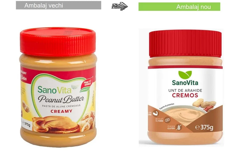 Unt de alune (pasta de alune) cremoasa, 375 gr-SANO.00151
