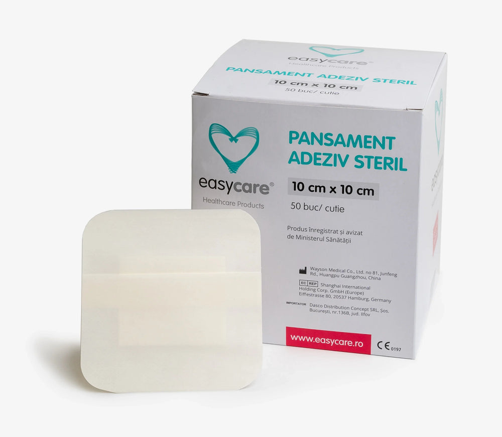 Pansament adeziv steril 10 cm x 10 cm-EASY.00019