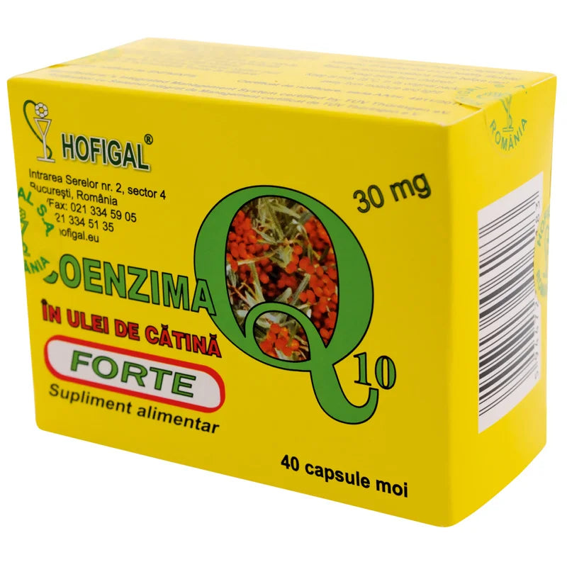 Coenzima Q10 in Ulei de Catina Forte, 30 mg, 40 capsule moi-HOFI.00267